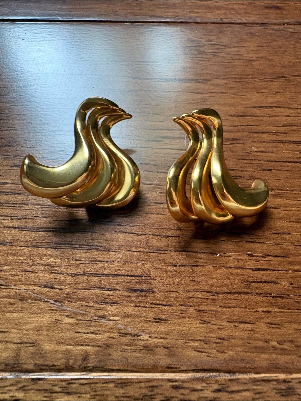 J Crew Gold Wave Earrings - Women's Accessories